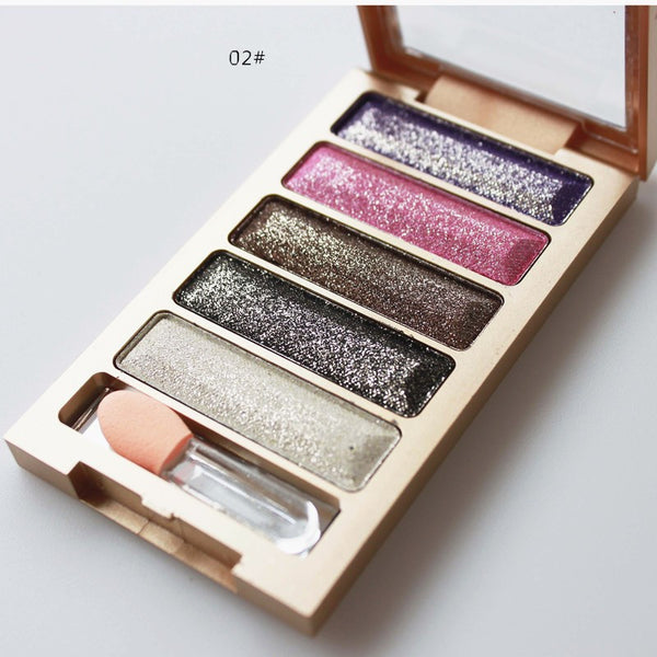 5 Colors Diamond High Quality Pigment Makeup Eyeshadow